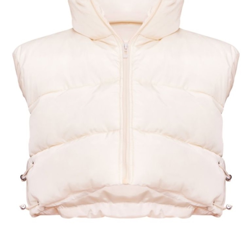 PrettyLittleThing Cream Puffer Vest